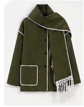 Jacket with Built-In Scarf – Effortless Style & Cozy Comfort