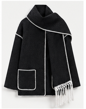 Jacket with Built-In Scarf – Effortless Style & Cozy Comfort