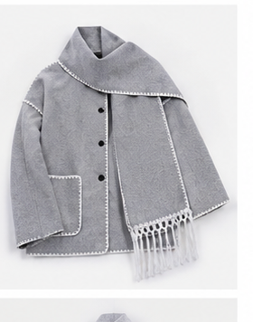 Jacket with Built-In Scarf – Effortless Style & Cozy Comfort