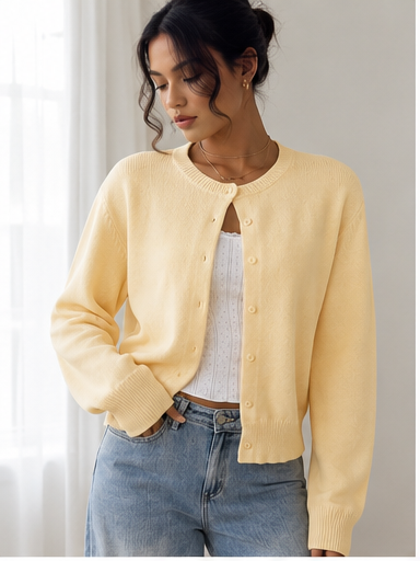 Soft Knit Button Cardigan