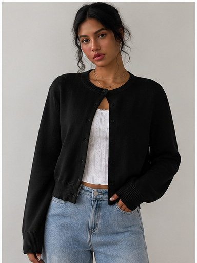Soft Knit Button Cardigan