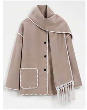 Jacket with Built-In Scarf – Effortless Style & Cozy Comfort