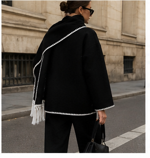 Jacket with Built-In Scarf – Effortless Style & Cozy Comfort